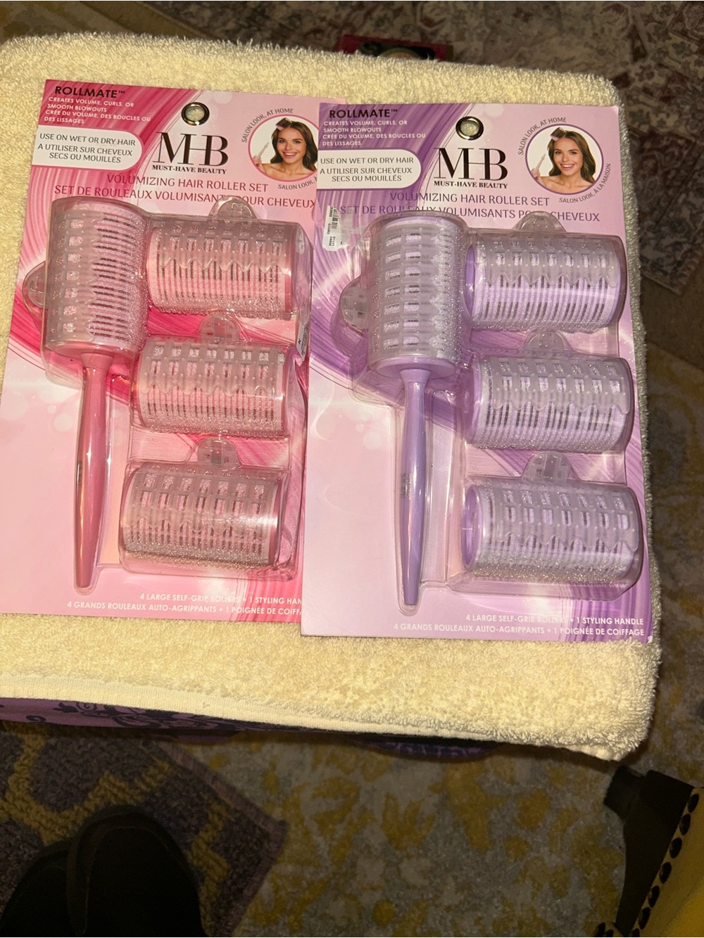 Rollmate Volumizing Hair Roller Set - Pink/Lavender
